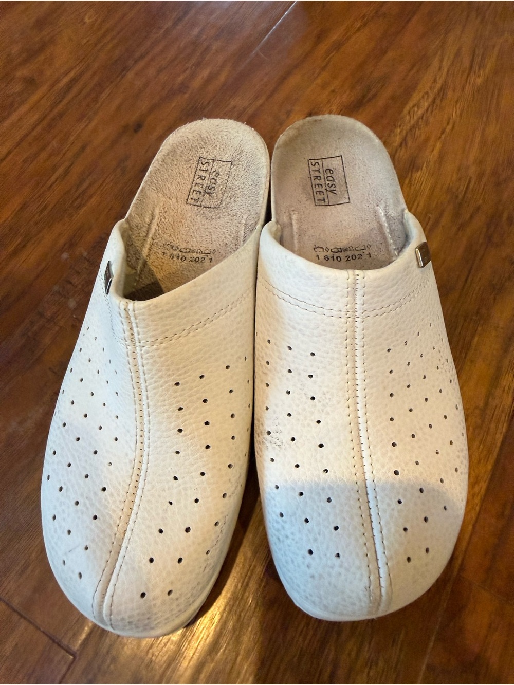 easy street clogs Cream Perforated Slip-On Clogs